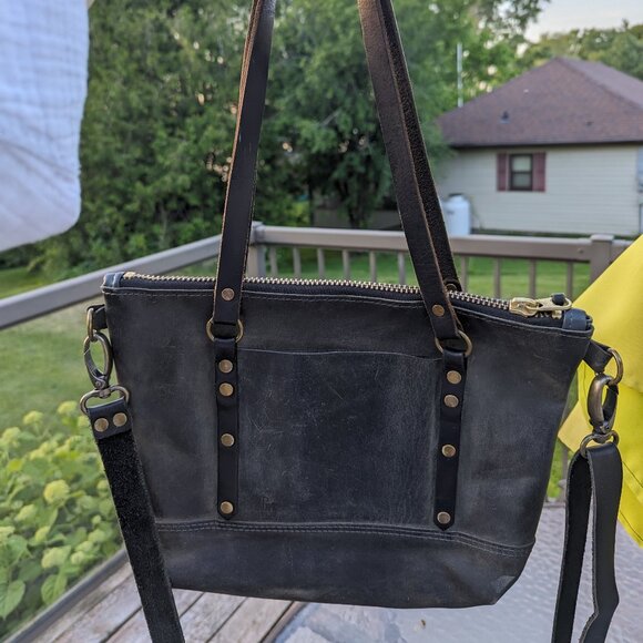 Pip Robins Mini Leighton tote in black/brass - Picture 1 of 5